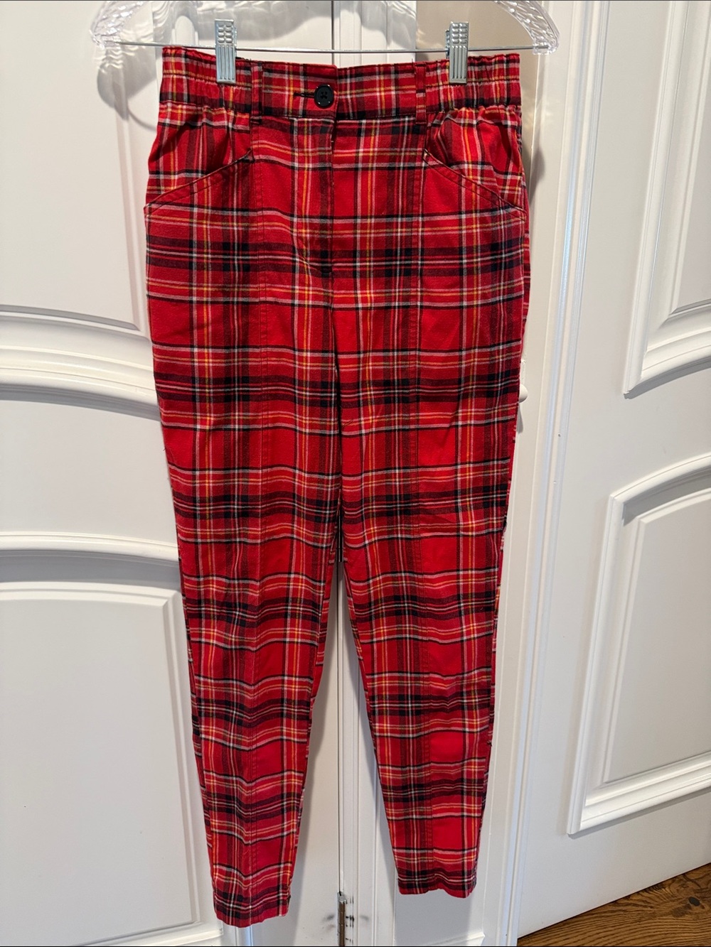 Urban Outfitters Red Plaid Trousers